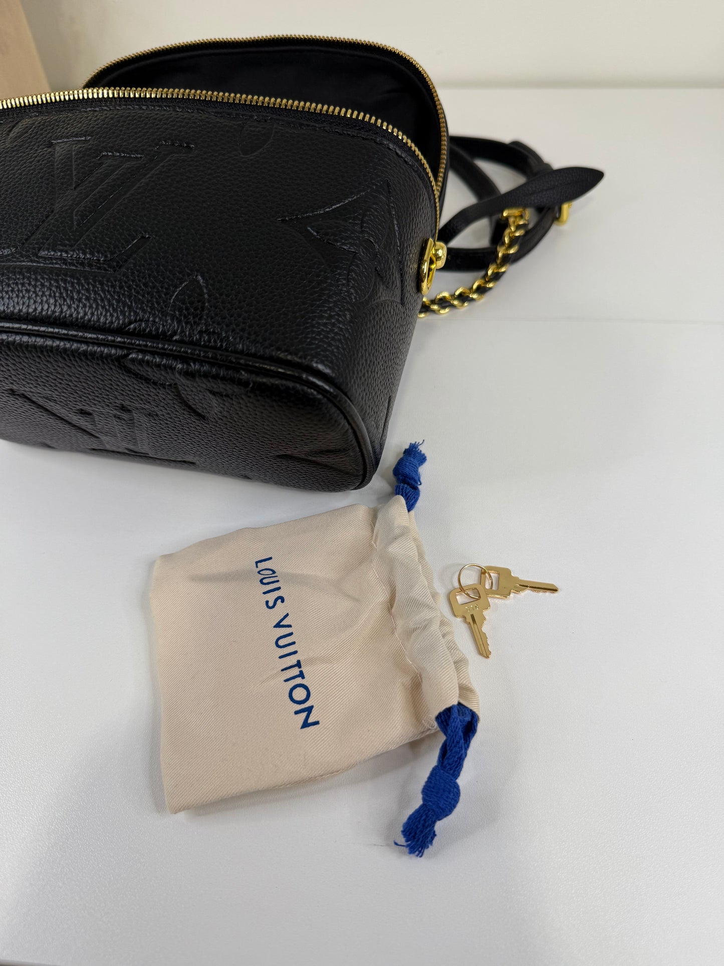 Sleek Black Imprint Shoulder Bag