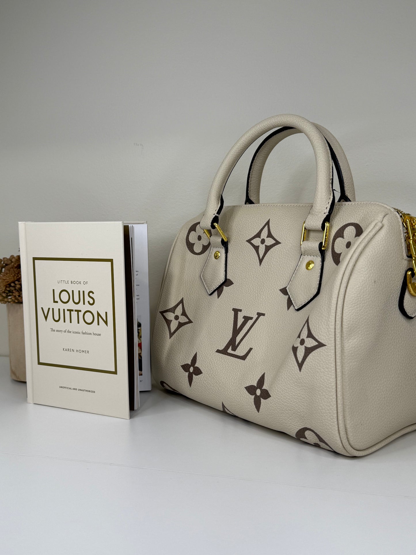 Contemporary White and Brown Leather Tote with Structured Design