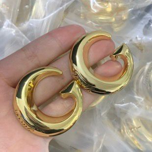 Chic Oversized 'C' Hoop Earrings
