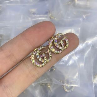 Glamorous Crystal-Encrusted Dual-Circle Statement Studs