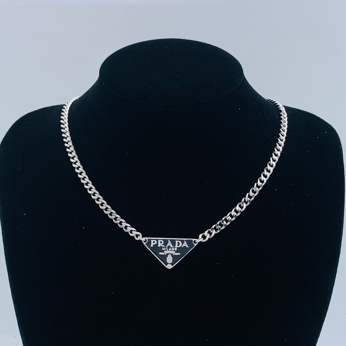 Sleek Triangle Pendant & Gold Chain Necklace