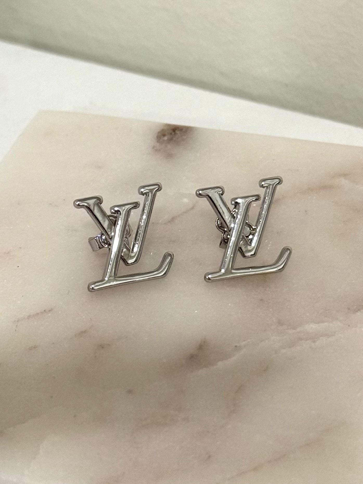 Modern Double Letter Studs