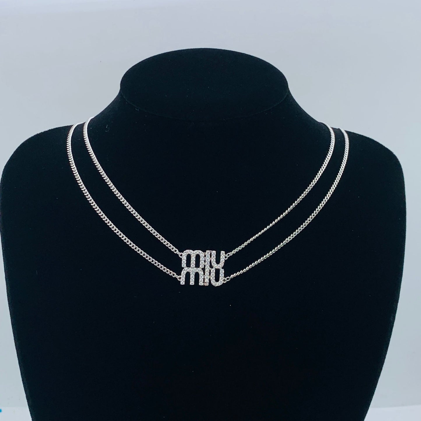 Dazzling Pave Crystal Double-Chain Necklace