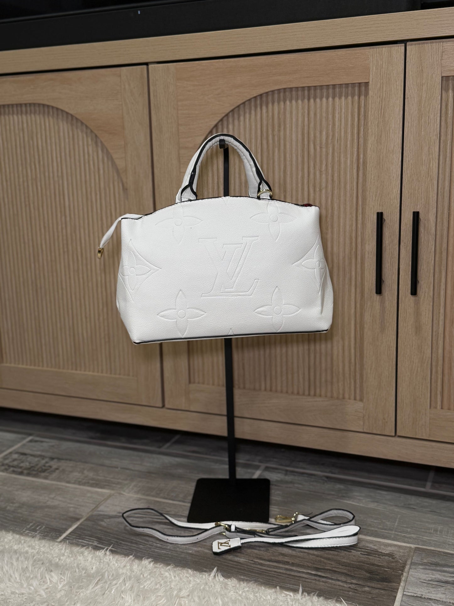 Luxe White Dome Satchel Handbag