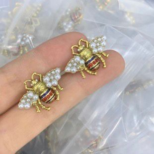 Elegant Insect Brooch/Earring Set