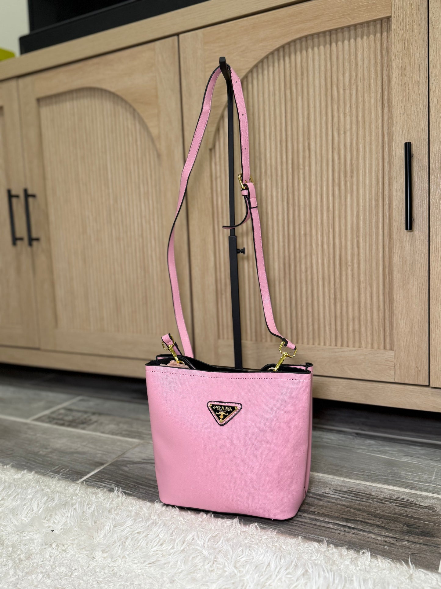 Sophisticated Pink Bucket Bag