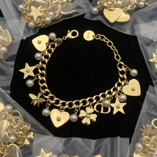Multi Charm Gold Luxury Bracelet