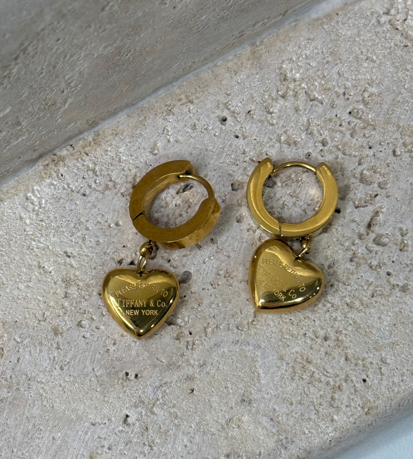 Radiant Heart Charm 1" Width Earrings