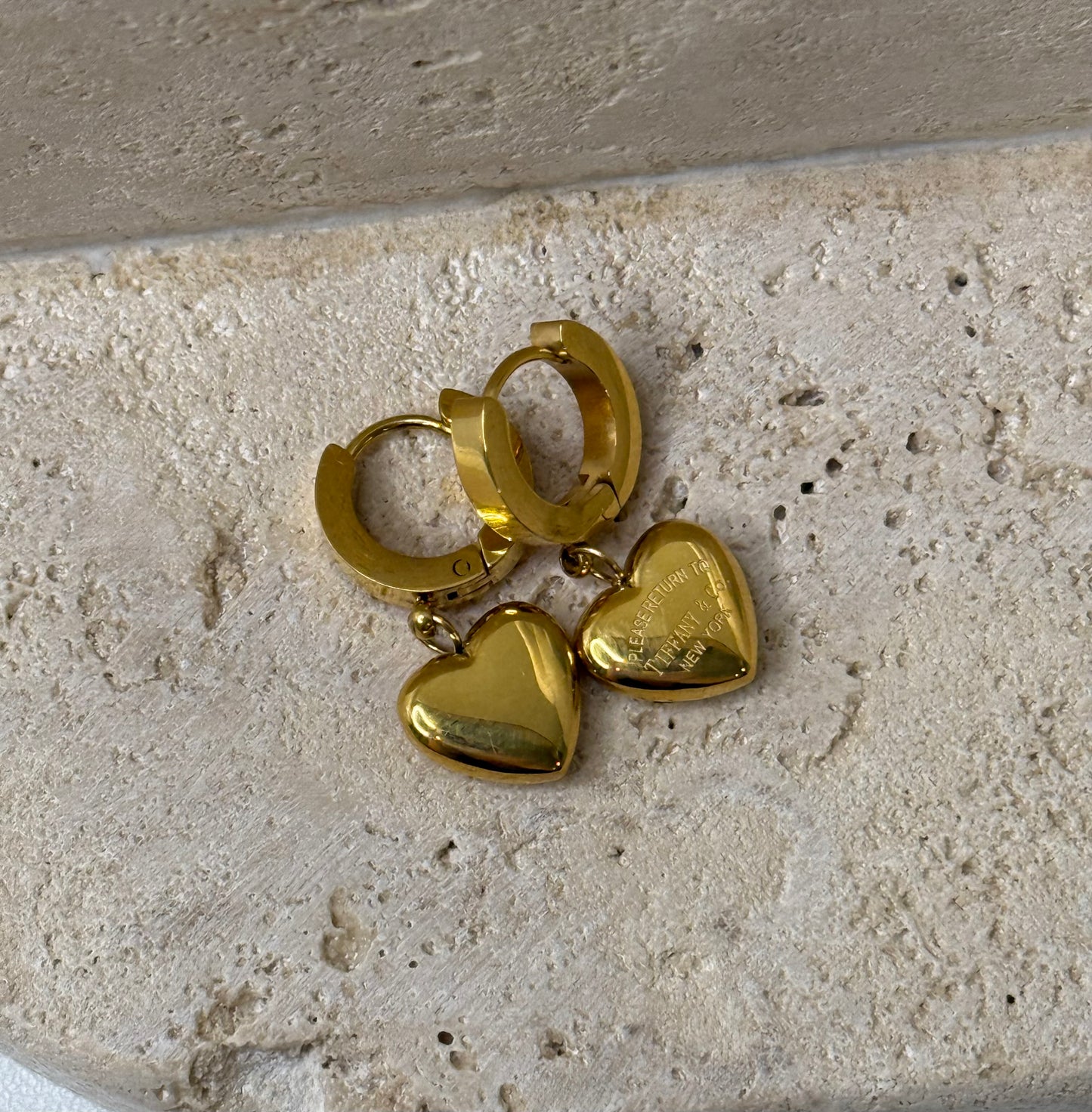 Radiant Heart Charm 1" Width Earrings