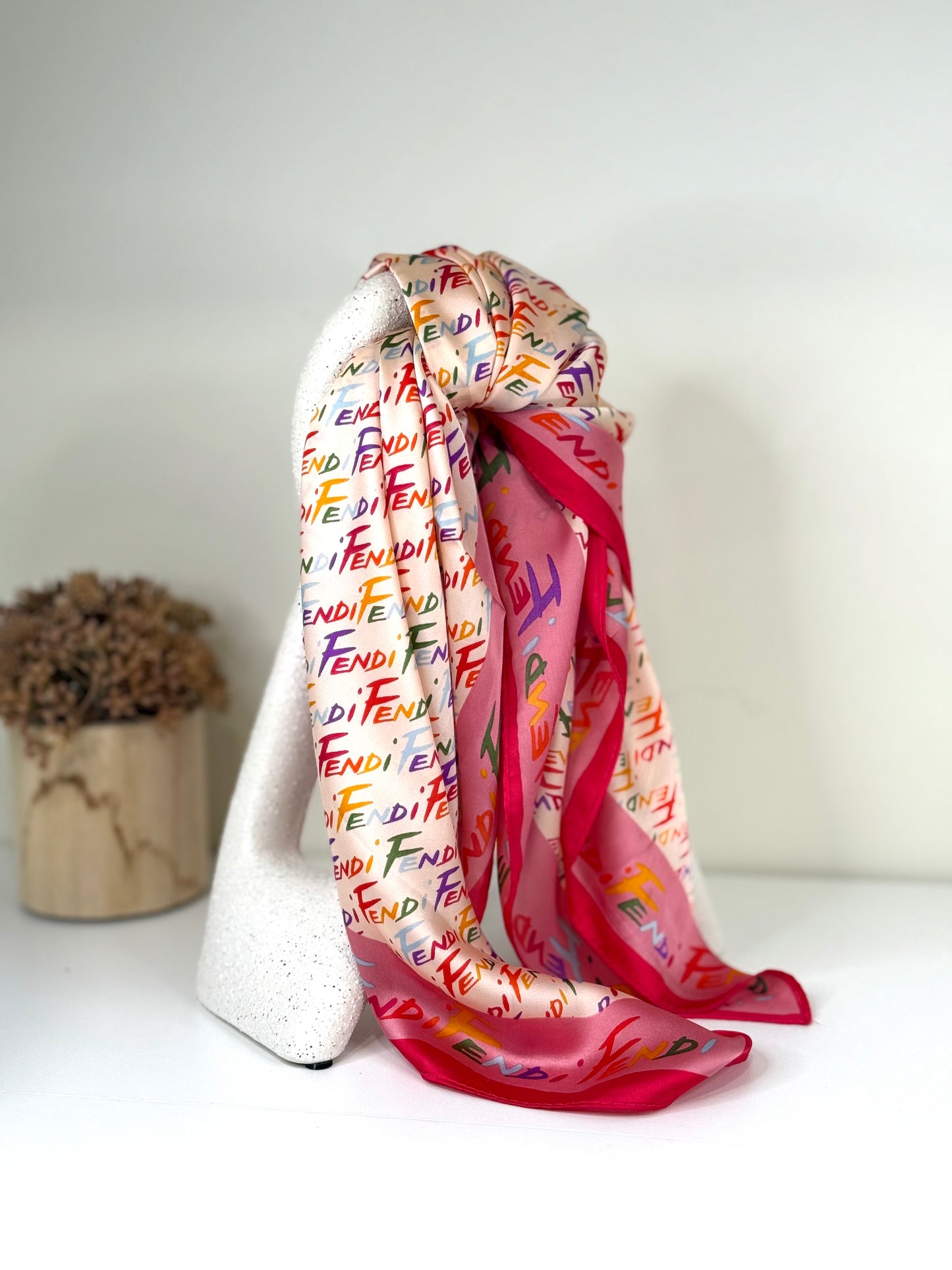 Vibrant Silk 27" x 27" Scarves with Multi-Colored Pattern