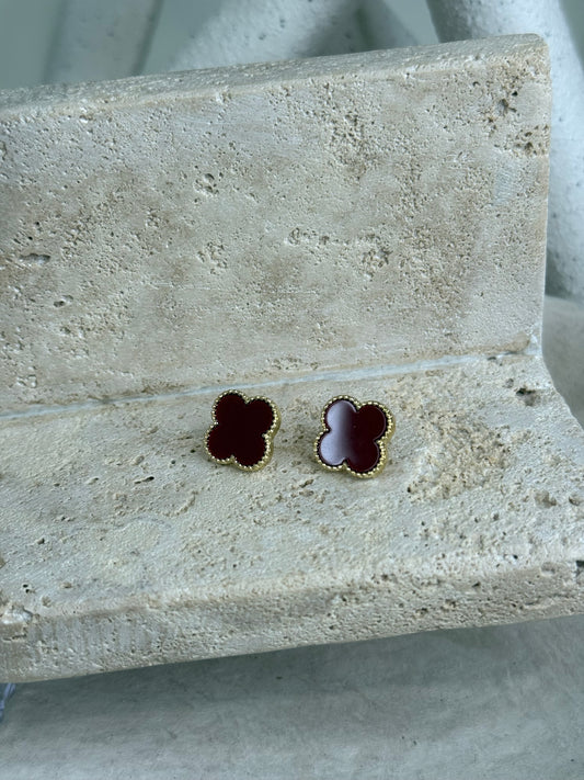 Tone 5/8" Red Enamel Earrings Bold and Versatile Accessory