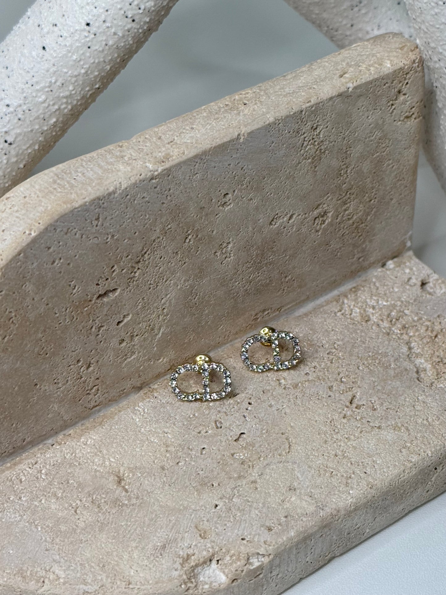 Sparkly Diamonds 3/8" Width Earrings Beauty