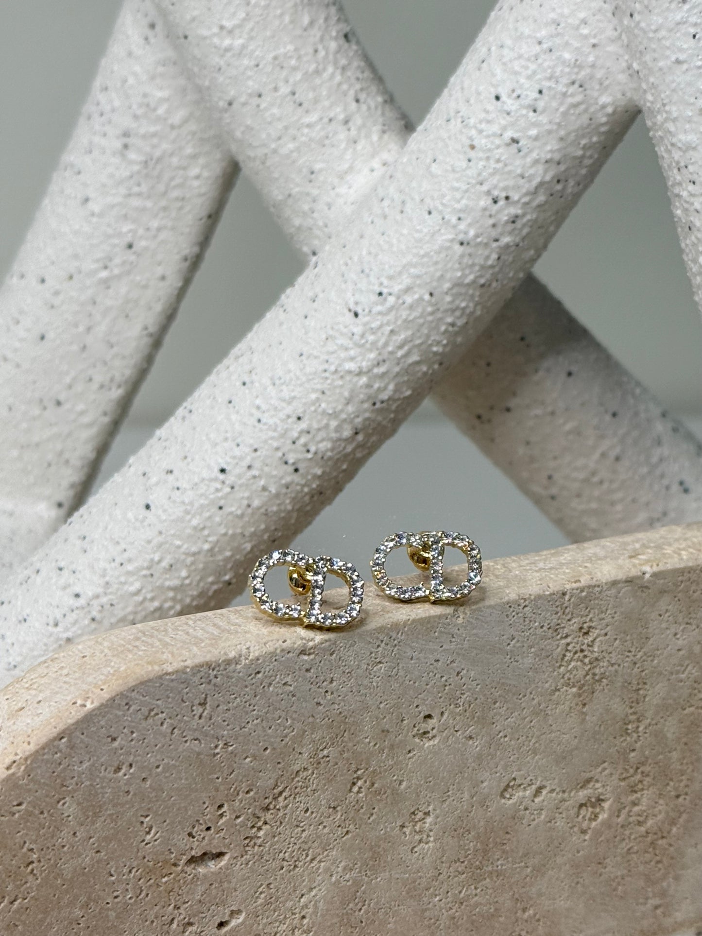 Sparkly Diamonds 3/8" Width Earrings Beauty