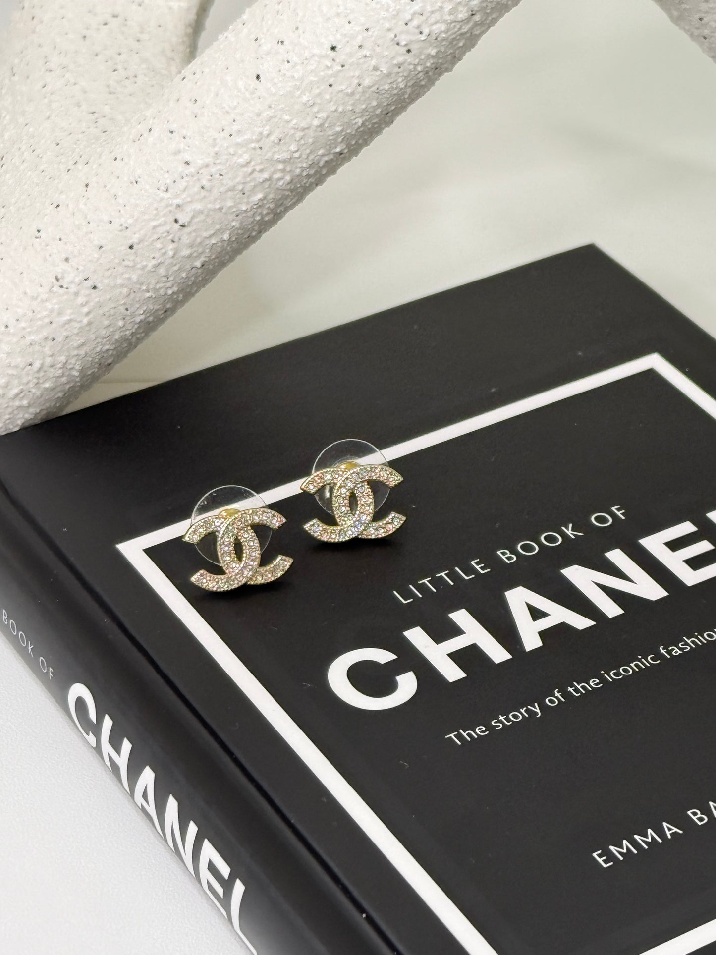 Simple diamond encrusted earrings