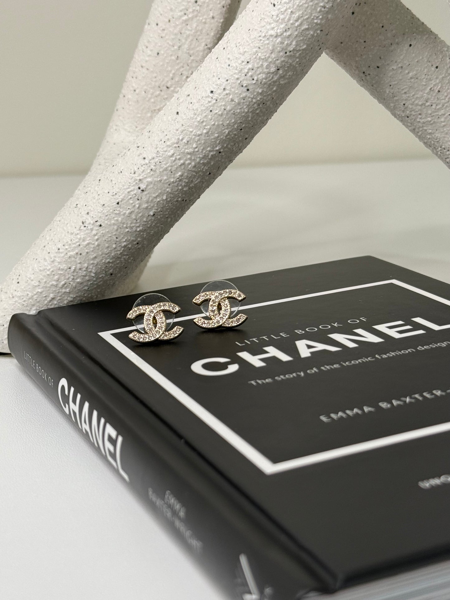 Simple diamond encrusted earrings