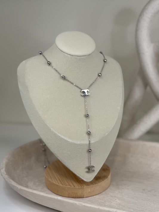 Sleek Long Beaded 22" Necklace