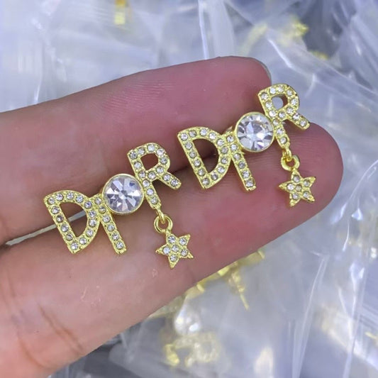 Sparkling Crystal Bow Dangle Earrings