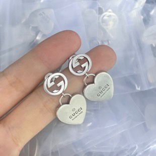 Interlocking Circles & Heart Drop Earrings