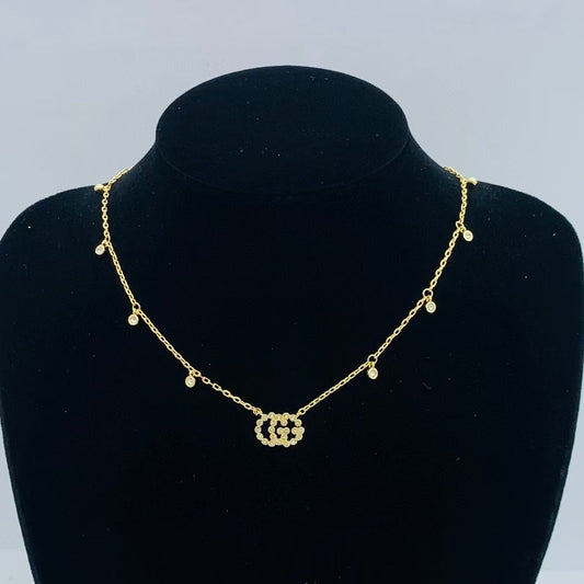 Crystal Drip Station Delicate Layering Necklace