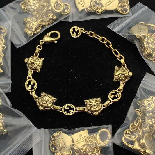 Majestic Feline Charm Bracelet