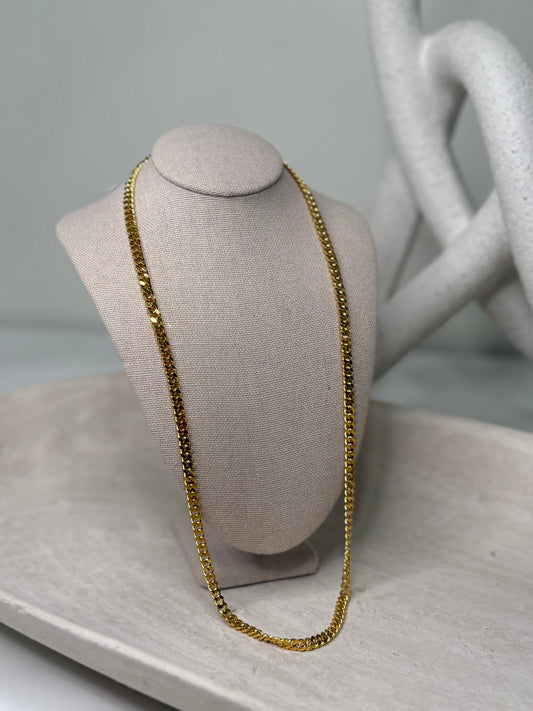 Delicate 10"1/2" Width Necklace with Small Link Chain Design