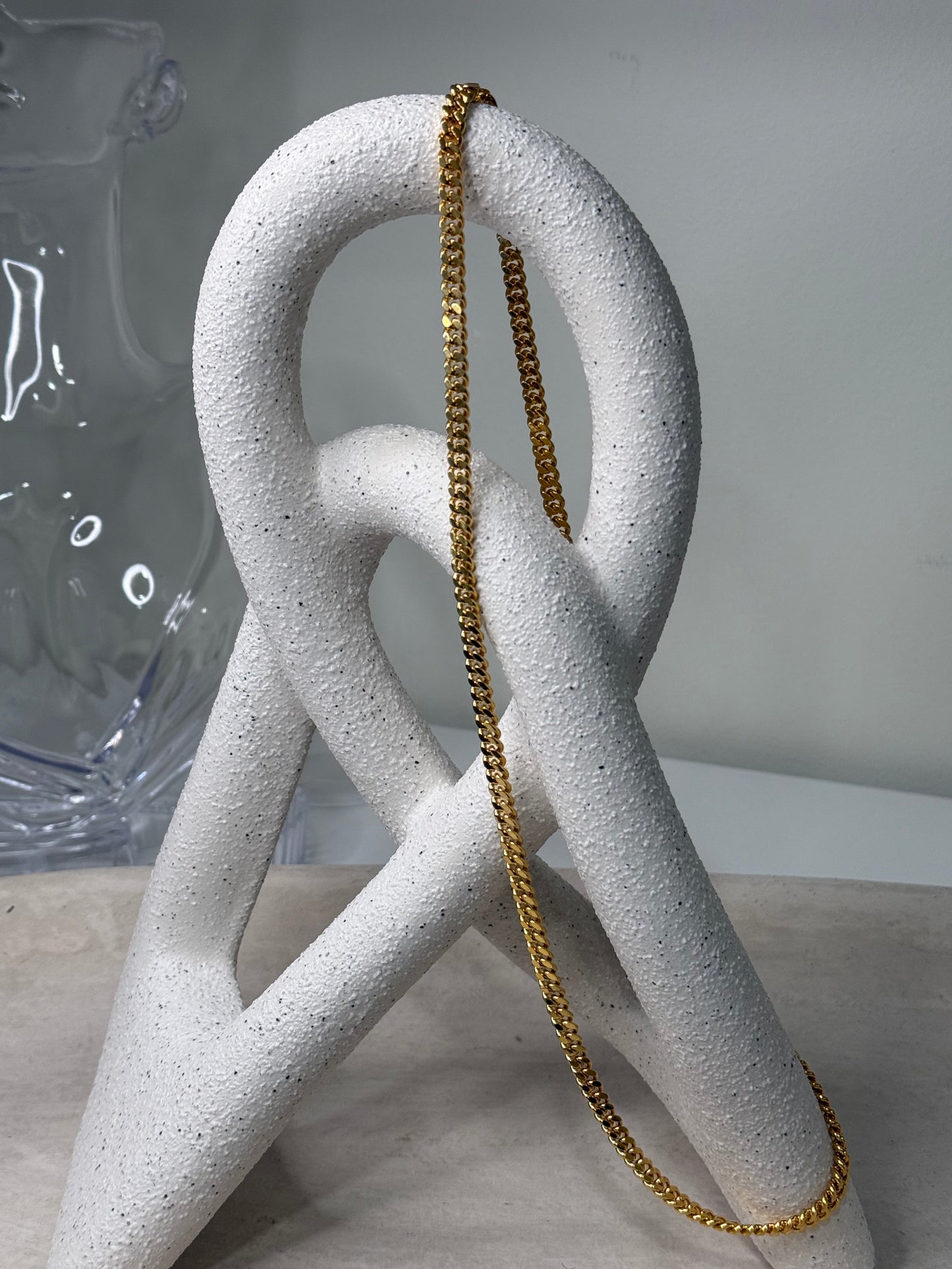 Understated 12"1/2" Width Necklace with Fine Small Link Chain Design