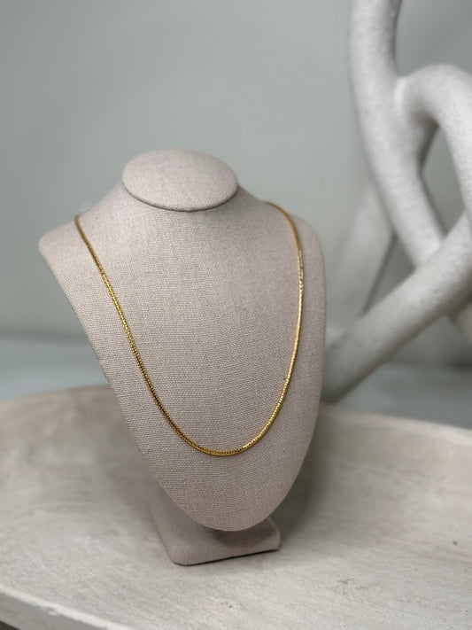 Contemporary Wide Box Chain XXS 9"1/2" Necklace Durability