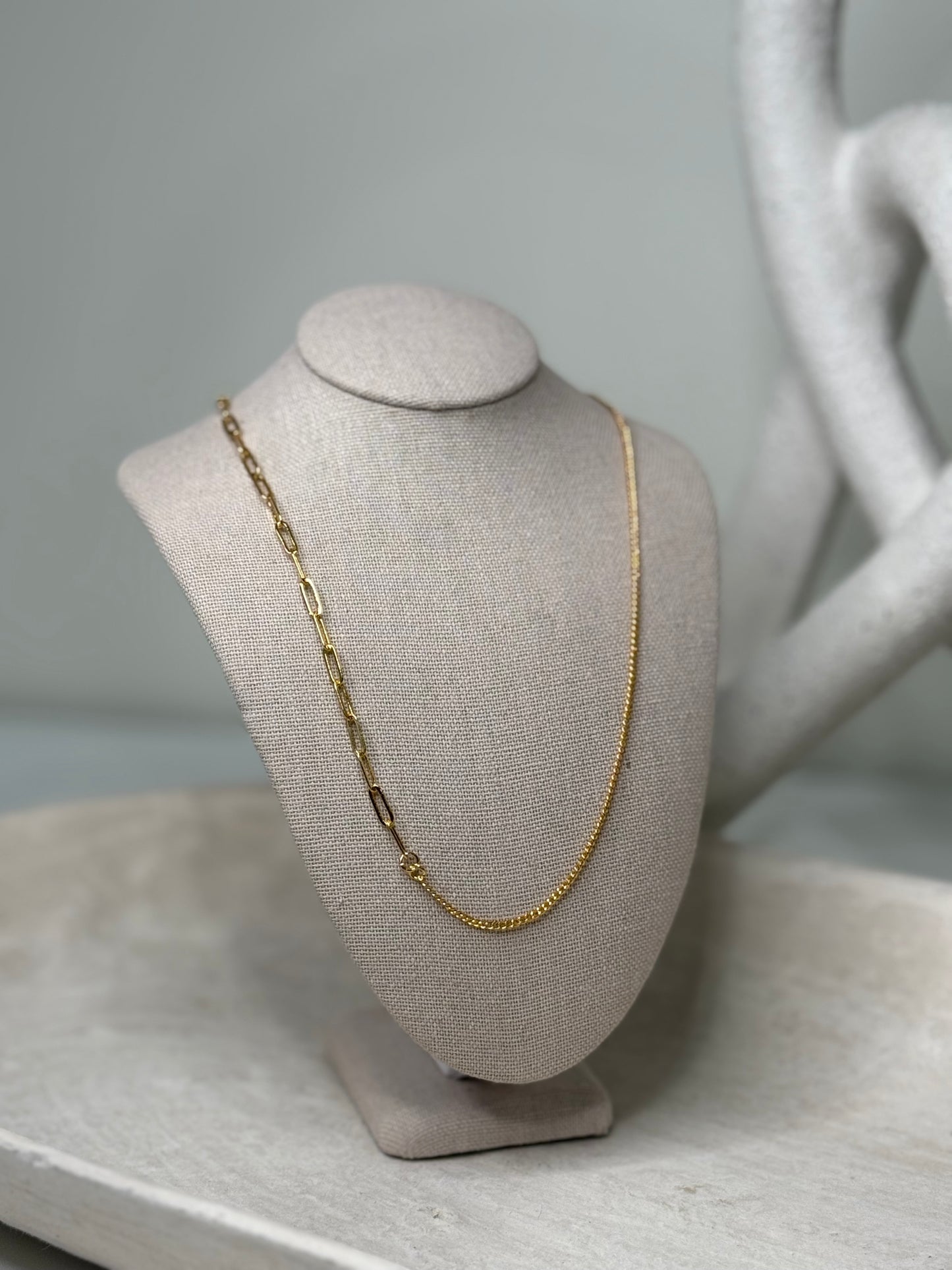 Refined Paperclip Chain 8"3/4" Necklace with Lustrous Finish