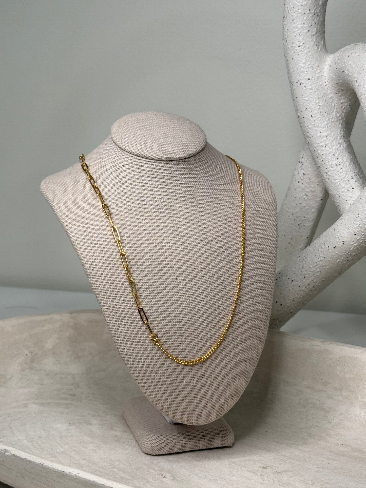 Refined Paperclip Chain 8"3/4" Necklace with Lustrous Finish