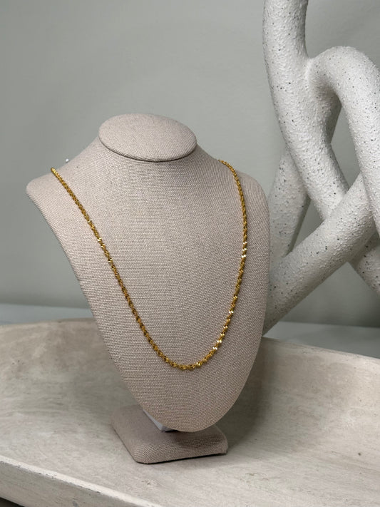 Delicately Designed Dainty Singapore Chain 8"1/2" Necklace