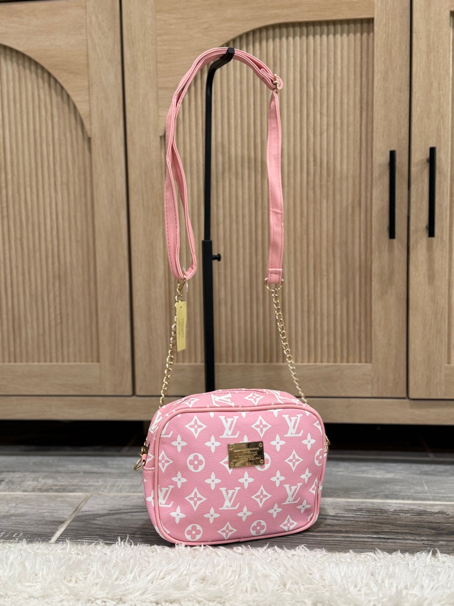 Luxury Monogram Camera Bag with Crossbody Chain Strap