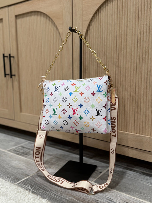 Gorgeous Colorful Logo Shoulder Bag