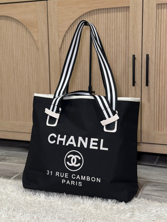 Gorgeous Black and White Logo Tote