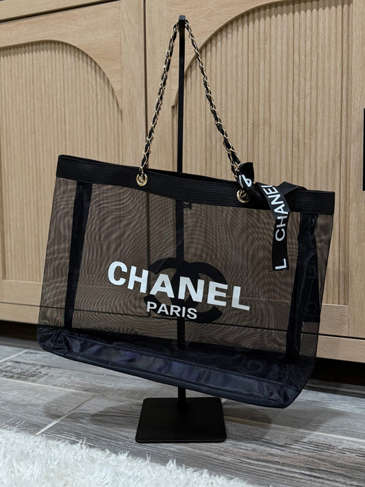 Gorgeous Chic Sheer Logo Tote Bag