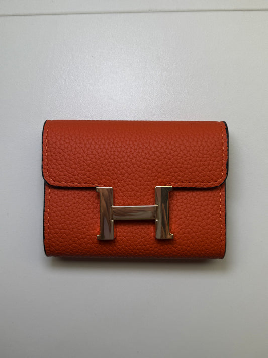 Stylish Orange Gold Mini Wallet