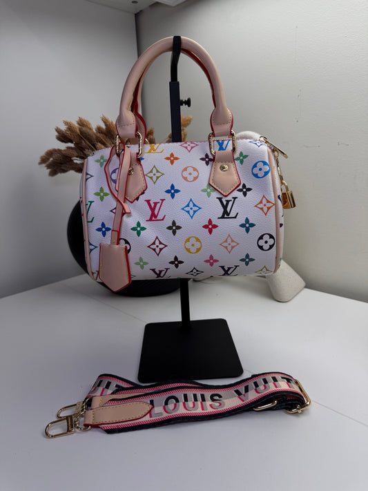 Luxury Multi-Color Monogram Style Mini Handbag