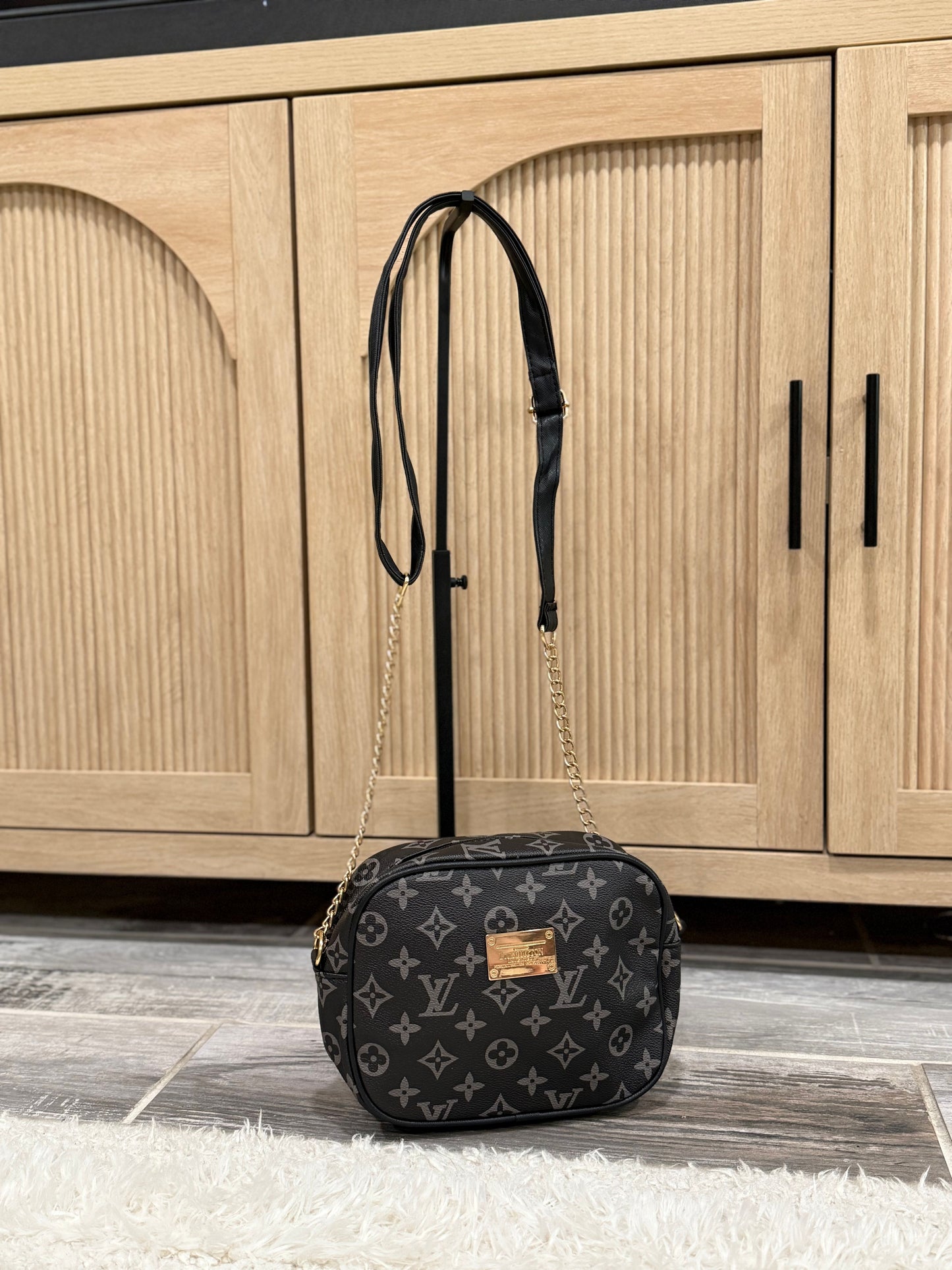 Luxury Monogram Camera Bag with Crossbody Chain Strap