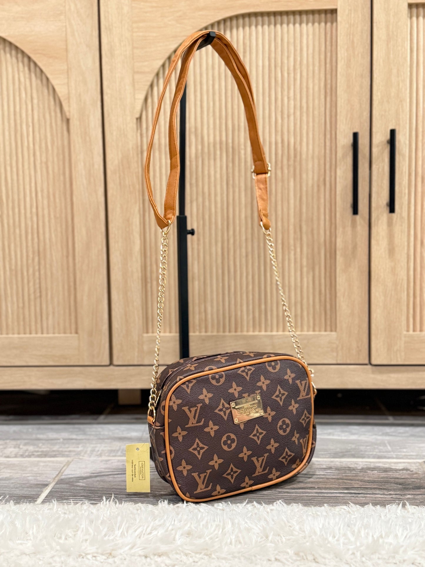 Luxury Monogram Camera Bag with Crossbody Chain Strap