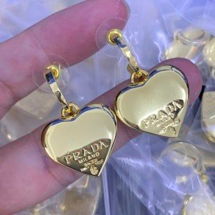 Chic Gold-Tone Heart Drop Earrings