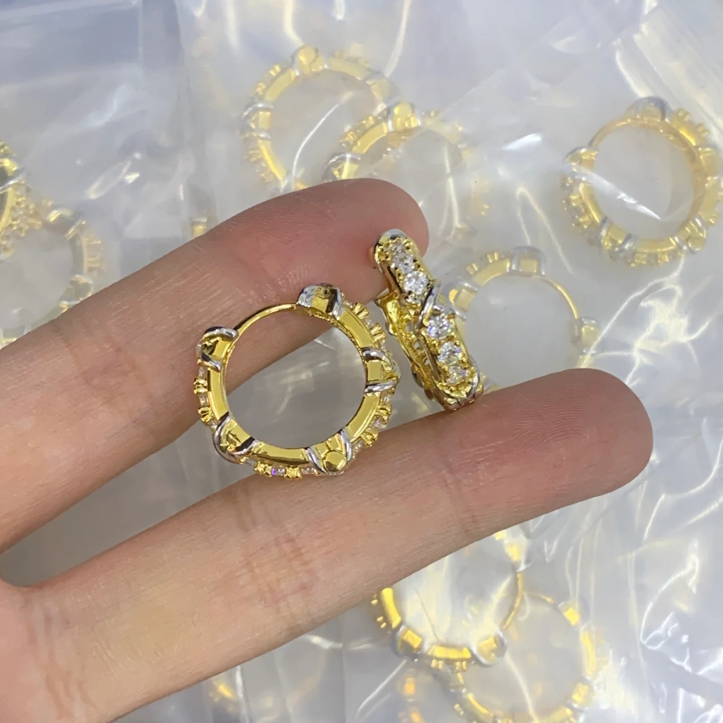 Chic Everyday Sparkle Huggie Hoop Earrings