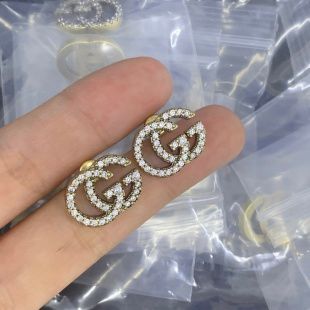Glamorous Crystal-Encrusted Dual-Circle Statement Studs