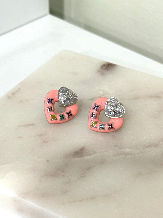 Sweet Heart Statement Earrings