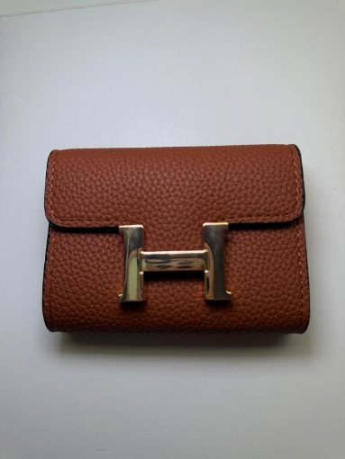 Elegant Mini Wallet with Statement Gold Hardware