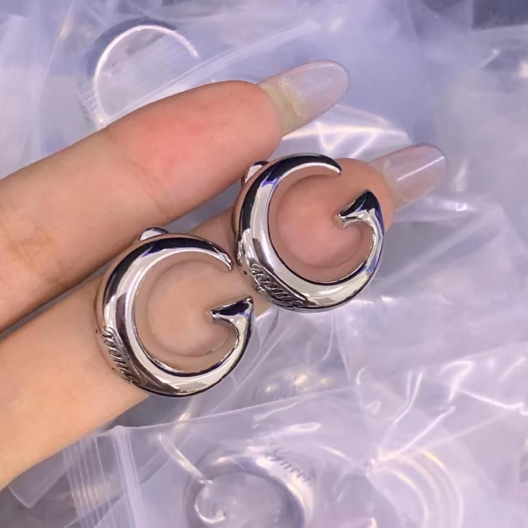 Chic Oversized 'C' Hoop Earrings