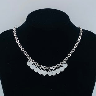 Charming Tiered Gold-Tone Heart Dangle Necklace