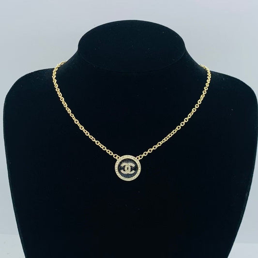 Elegant Crystal Encrusted Round Fashion Pendant