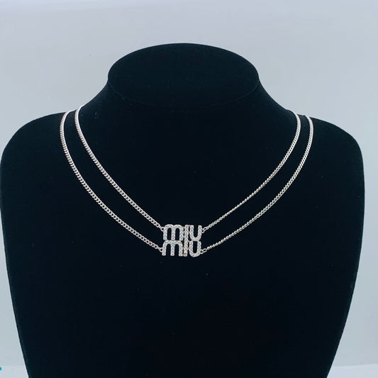 Dazzling Pave Crystal Double-Chain Necklace