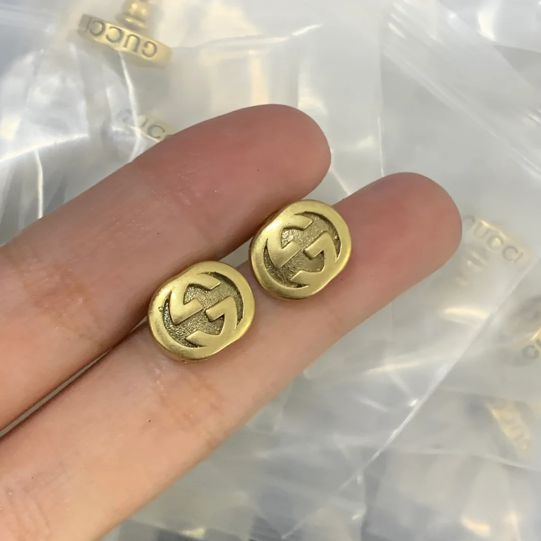 Distressed Vintage Style Stud Earrings