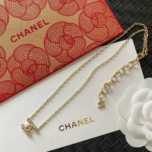 Dazzling Interlocking Letter Pendant Necklace