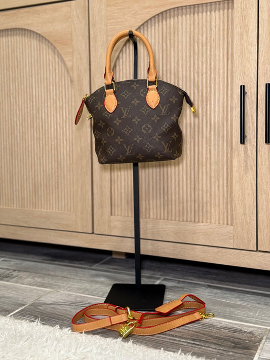 Everyday Luxury Brown Canvas Satchel with Top Handles